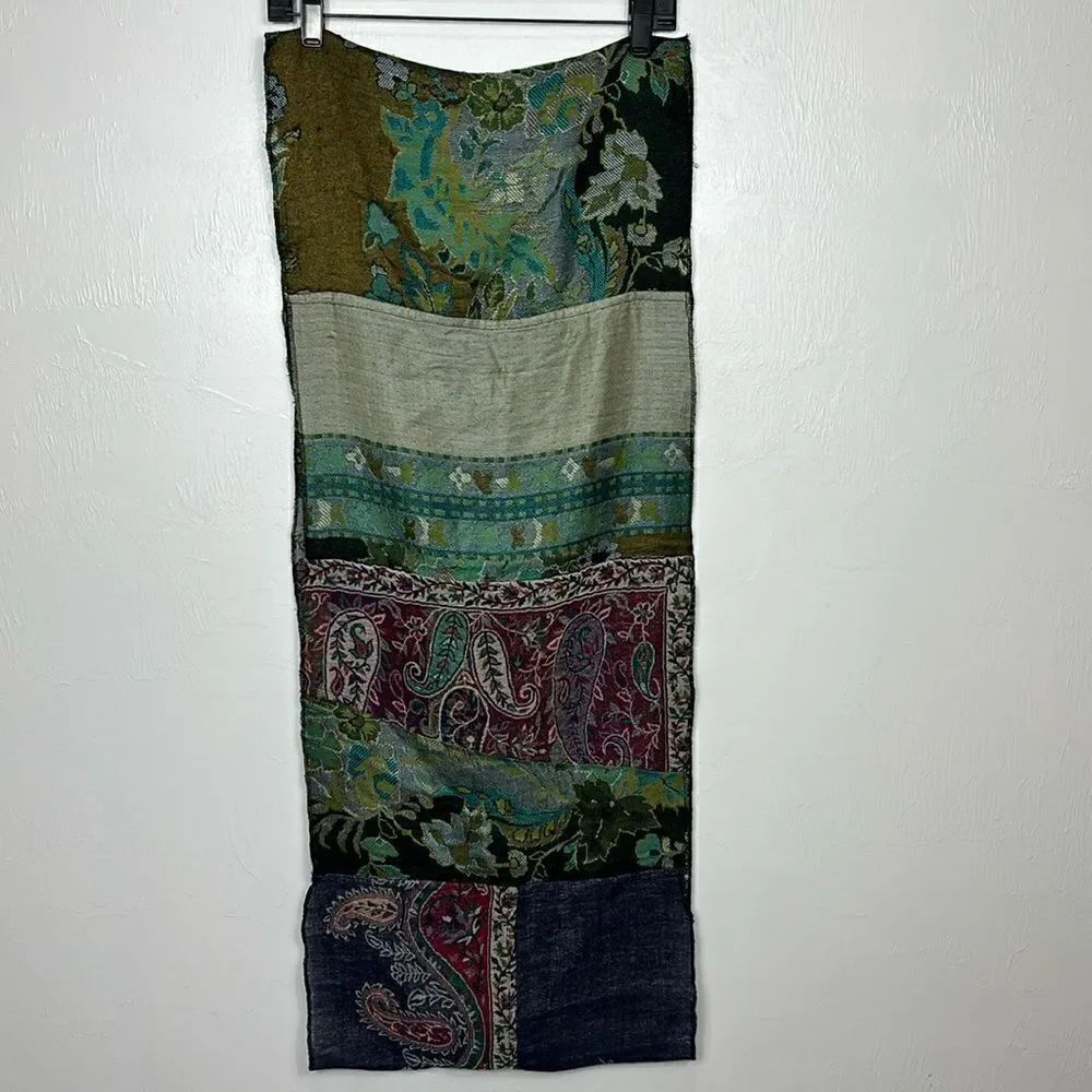 Paisley print patchwork infinity scarf - Picture 2 of 5